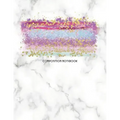 Composition Notebook: Marble and Glitter Decorative Design with Wide Rule Lines and Numbered Pages