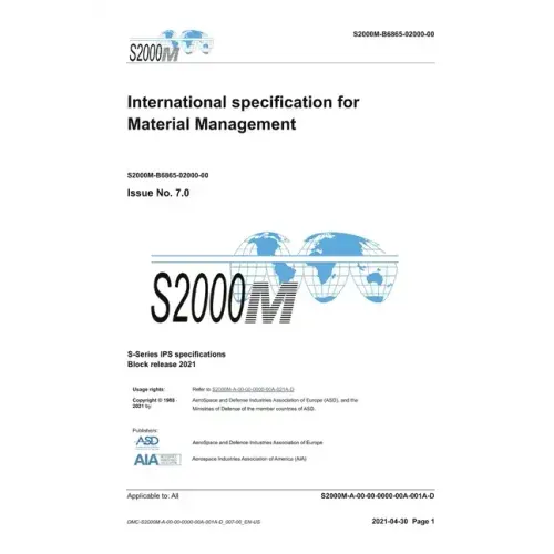 S2000M, International specification for Material Management, Issue 7.0: S-Series 2021 Block Release