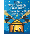 Bible Word Search Large Print Christmas Puzzle Book for Kids and Adults
