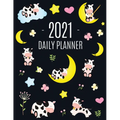 Cow Planner 2021: Cute 2021 Daily Organizer: January - December (with Monthly Spread) For School, Work, Appointments, Meetings & Goals Large Funny Pre