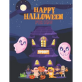Happy Halloween Spooky For Kids: Coloring Book for Grown Up And Toddlers, Witch, Skull, Black Cat, Zombie, Anxiety, Creativity Book.