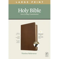 NLT Large Print Thinline Reference Bible, Filament Enabled Edition (Red Letter, Leatherlike, Rustic Brown, Indexed)