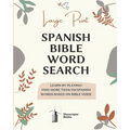 Large Print Spanish Bible Word Search: Learn by playing! Find more than 950 Spanish Words Based on Bible Verse: Bible verse search word 8'' x 10'' IN,