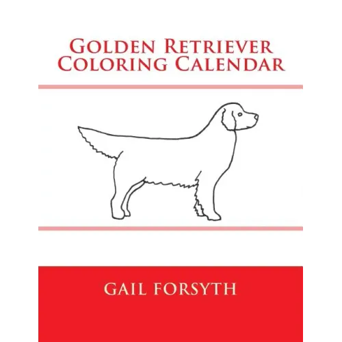 Golden Retriever Coloring Calendar