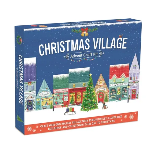 Christmas Village Advent Craft Kit: With 25 Beautifully Illustrated Buildings - Christmas Craft