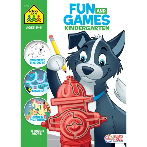 School Zone Fun and Games Kindergarten Activity Workbook