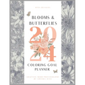 Blooms and Butterflies Fine Line Coloring Book Goal Planner