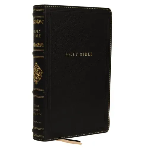 Kjv, Sovereign Collection Bible, Personal Size, Genuine Leather, Black, Thumb Indexed, Red Letter Edition, Comfort Print: Holy Bible, King James Versi