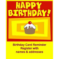 Birthday Card Reminder Register with names & addresses
