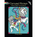 Carousel Horses Stained Glass Coloring Book