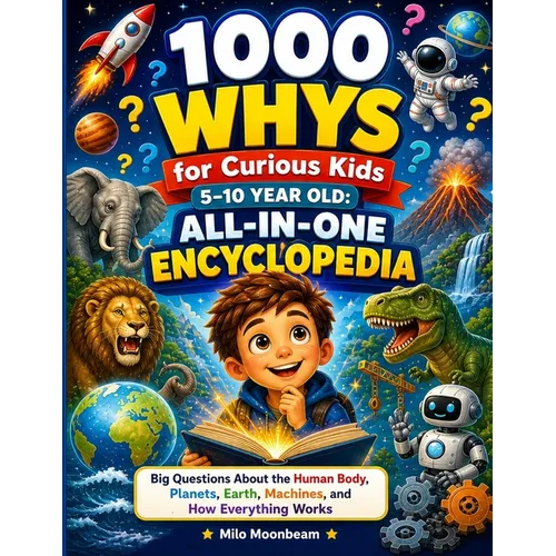 1000 Whys for Curious Kids 5-10 Year Old; All-in-One Encyclopedia: Big Questions About the Human Body, Planets, Earth, Machines, and How Everything Wo