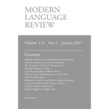 Modern Language Review (112: 1) January 2017