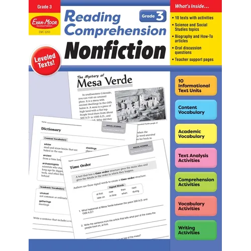 Reading Comprehension: Nonfiction, Grade 3 Teacher Resource