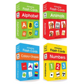 Amazing Flash Cards Set of 4 Boxes: Early Development of Preschool Toddler (220 Cards, Alphabet, Number, Animals, Colors and Shapes)