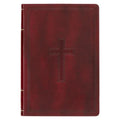KJV Holy Bible, Thinline Large Print Faux Leather Red Letter Edition - Thumb Index & Ribbon Marker, King James Version, Burgundy