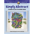 Creative Haven Simply Abstract Stained Glass Coloring Book