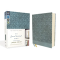 Niv, Journal the Word Bible (Perfect for Note-Taking), Large Print, Leathersoft, Teal, Red Letter, Comfort Print: Reflect, Take Notes, or Create Art N