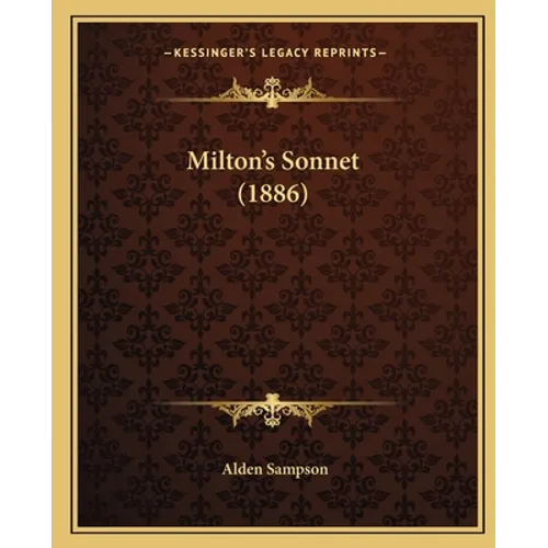 Milton's Sonnet (1886)