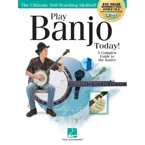 Play Banjo Today! All-In-One Beginner's Pack: Includes Book 1, Book 2, Audio & Video