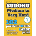 David Karn Sudoku - Medium to Very Hard Vol 1: 102 Puzzles, Extra Large Print, 42 pt font size, 1 puzzle per page