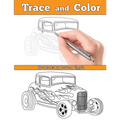 Trace and Color: Hot Rods: Adult Activity Book