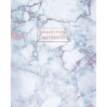 Graph Paper Notebook: Radiant Moonstone, White Grey Marble - 8 x 10 - 5 x 5 Squares per inch - 100 Quad Ruled Pages - Cute Graph Paper Compo