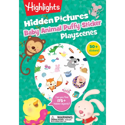 Baby Animal Hidden Pictures Puffy Sticker Playscenes: Seek and Find Puzzle Book with Over 50 Baby Animal Puffy Stickers, Find More Than 175 Hidden Obj