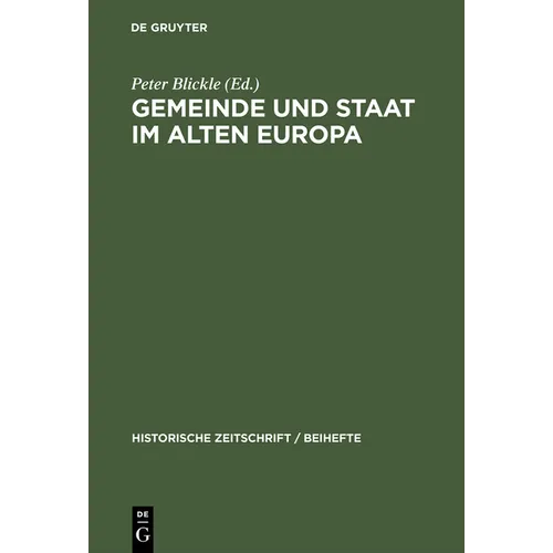 Gemeinde und Staat im Alten Europa