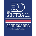 50 Softball Scorecards With Lineup Cards: 50 Scoring Sheets For Baseball and Softball Games (8.5x11)