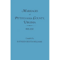 Marriages of Pittsylvania County, Virgina, 1806-1830