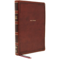 Nkjv, Thinline Bible, Giant Print, Leathersoft, Brown, Thumb Indexed, Red Letter Edition, Comfort Print: Holy Bible, New King James Version