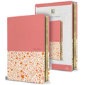 KJV Holy Bible, Large Print Handy Size Format, 2 Piece Pink Floral Leathersoft with Ribbon Marker, Red Letter