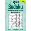 Jigsaw Sudoku Puzzle Book for Adults: 200 Easy to Medium Puzzles 9x9 (Volume 1)