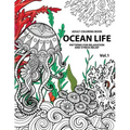 Ocean Life: Ocean Coloring Books for Adults A Blue Dream Adult Coloring Book Designs (Sharks, Penguins, Crabs, Whales, Dolphins an