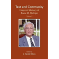 Text and Community, Vol 2: Essays in Memory of Bruce M. Metzger