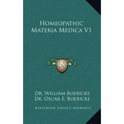 Homeopathic Materia Medica V1