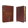 Nkjv, Thompson Chain-Reference Bible, Genuine Leather, Calfskin, Burgundy, Red Letter, Thumb Indexed, Comfort Print