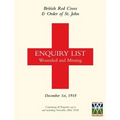 British Red Cross and Order of St John Enquiry List for Wounded and Missing: DECEMBER 1ST 1918 Part Two