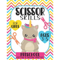 Scissor Skills For Girls Ages 3-5: Preschool Cutting and Pasting Practice
