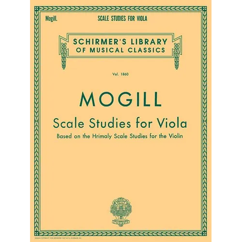 Scale Studies for Viola: Schirmer Library of Classics Volume 1860 Viola Method