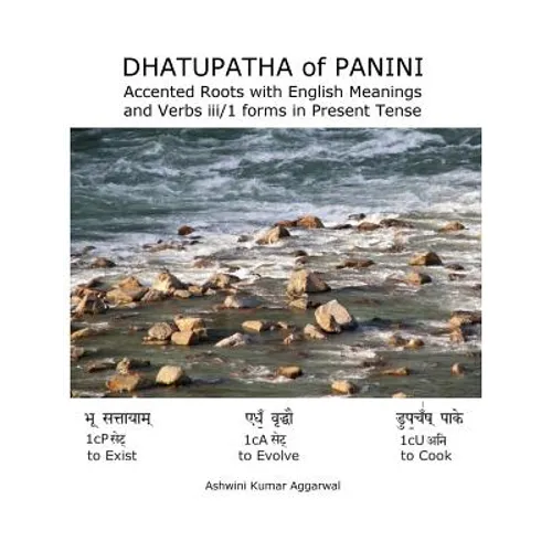 Dhatupatha of Panini: Accented Roots with English Meanings and Verbs iii/1 forms in Present Tense