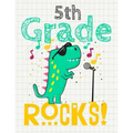 5th Grade Rocks!: Funny Back To School notebook, Gift For Girls and Boys,109 College Ruled Line Paper, Cute School Notebook, School Comp