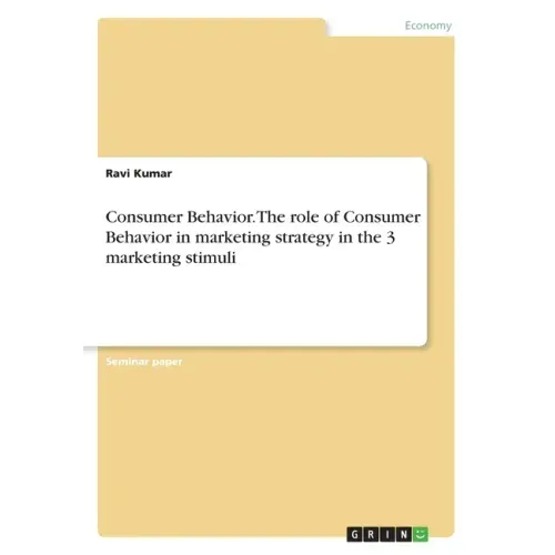 Consumer Behavior. The role of Consumer Behavior in marketing strategy in the 3 marketing stimuli