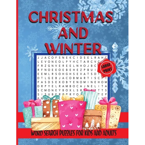 Christmas and Winter Word Search Puzzles for Kids and Adults: 60 Jumbo Word Search Puzzles, Activity Game for Kids and Adults