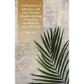 Palm Sunday Bulletin: In the Name of the Lord (Package of 100): John 12:13 (Kjv)