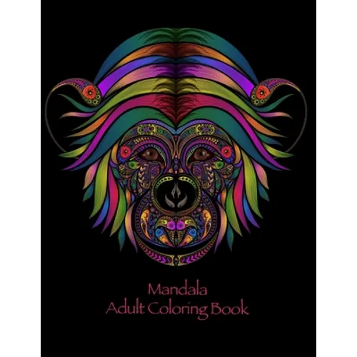 Mandala Adult Coloring Book: Coloring for adults with hares, raccoons, crocodiles and many other