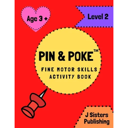 Pin & Poke Fine Motor Skills Activity Book Level 2: For Toddlers and Kids Ages 3+ with Shapes and Complex Designs Popular Activity in Montessori Class