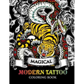 Modern Tattoo Coloring Book: Modern and Neo-Traditional Tattoo Designs Including Sugar Skulls, Mandalas and More (Tattoo Coloring Books)