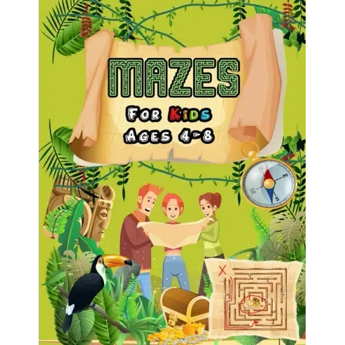 Mazes For Kids Ages 4-8: Maze Activity Book (fun activities for kids) 4-6, 6-8, 8 year olds Workbook for Children with Games, Puzzles, and Prob