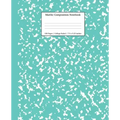 Marble Composition Notebook College Ruled: Turquoise Marble Notebooks, School Supplies, Notebooks for School